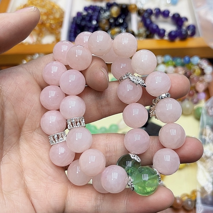 水晶手链银S925镶嵌西柚