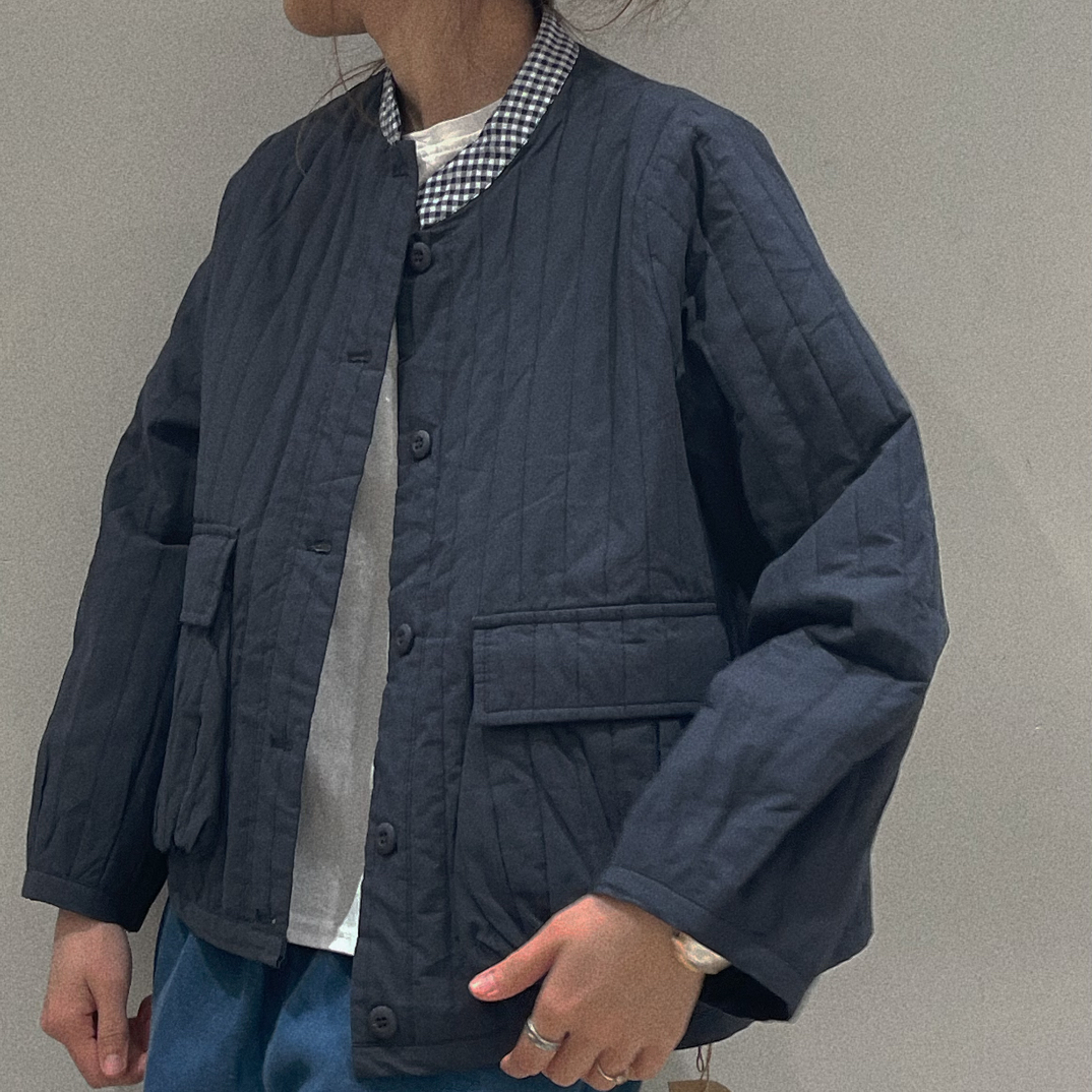 夏小朵 秋冬格领棉服外套 简约时尚百搭宽松休闲外套