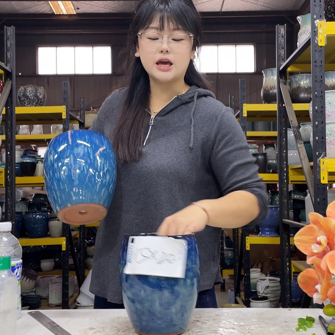 宜兴紫砂粗陶花盆