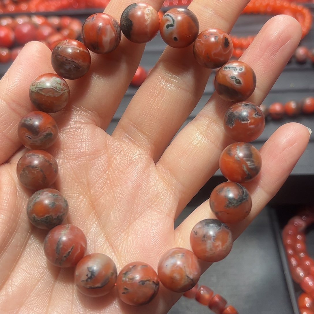 南红玛瑙手链未镶嵌