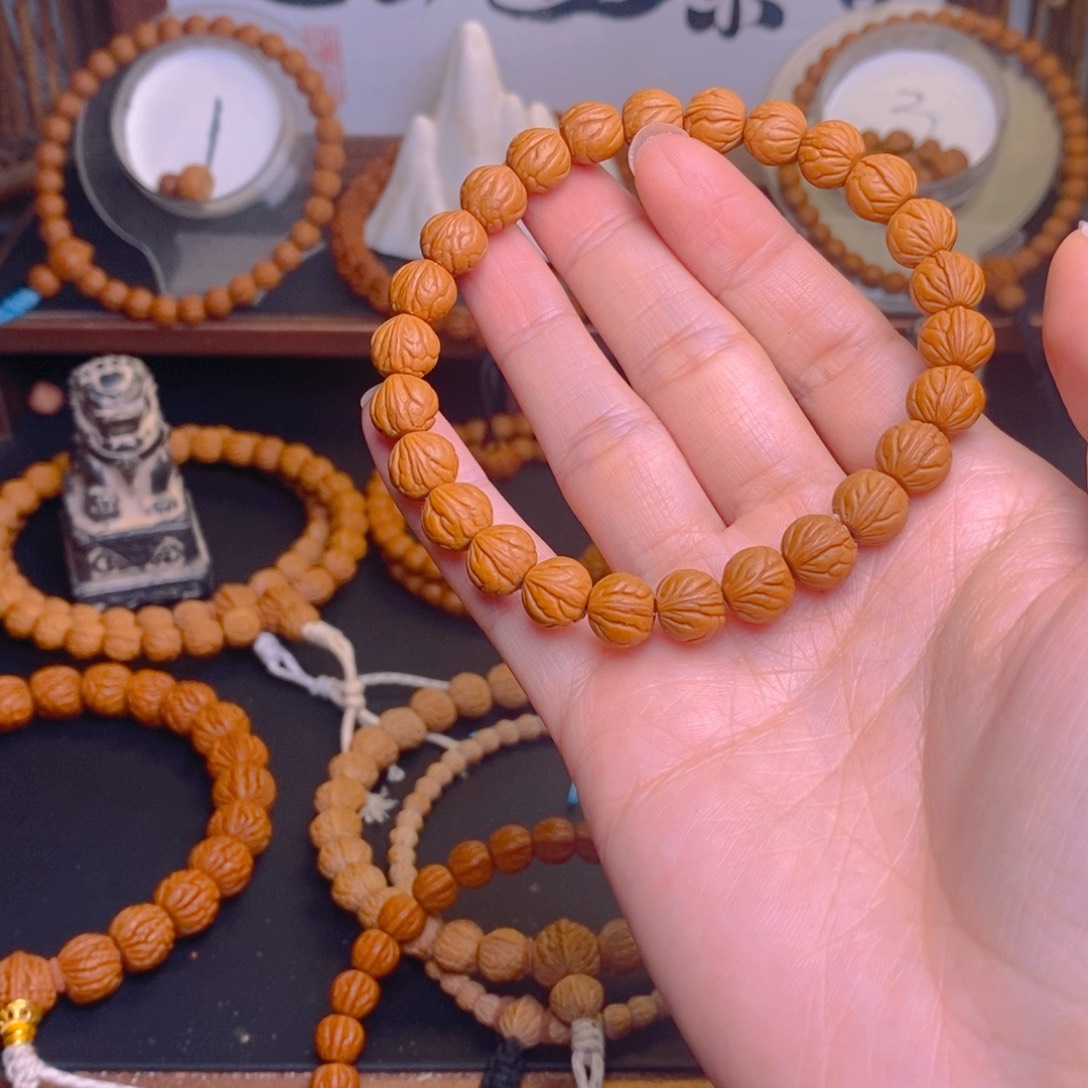 华***4手串桃核龙文桃核