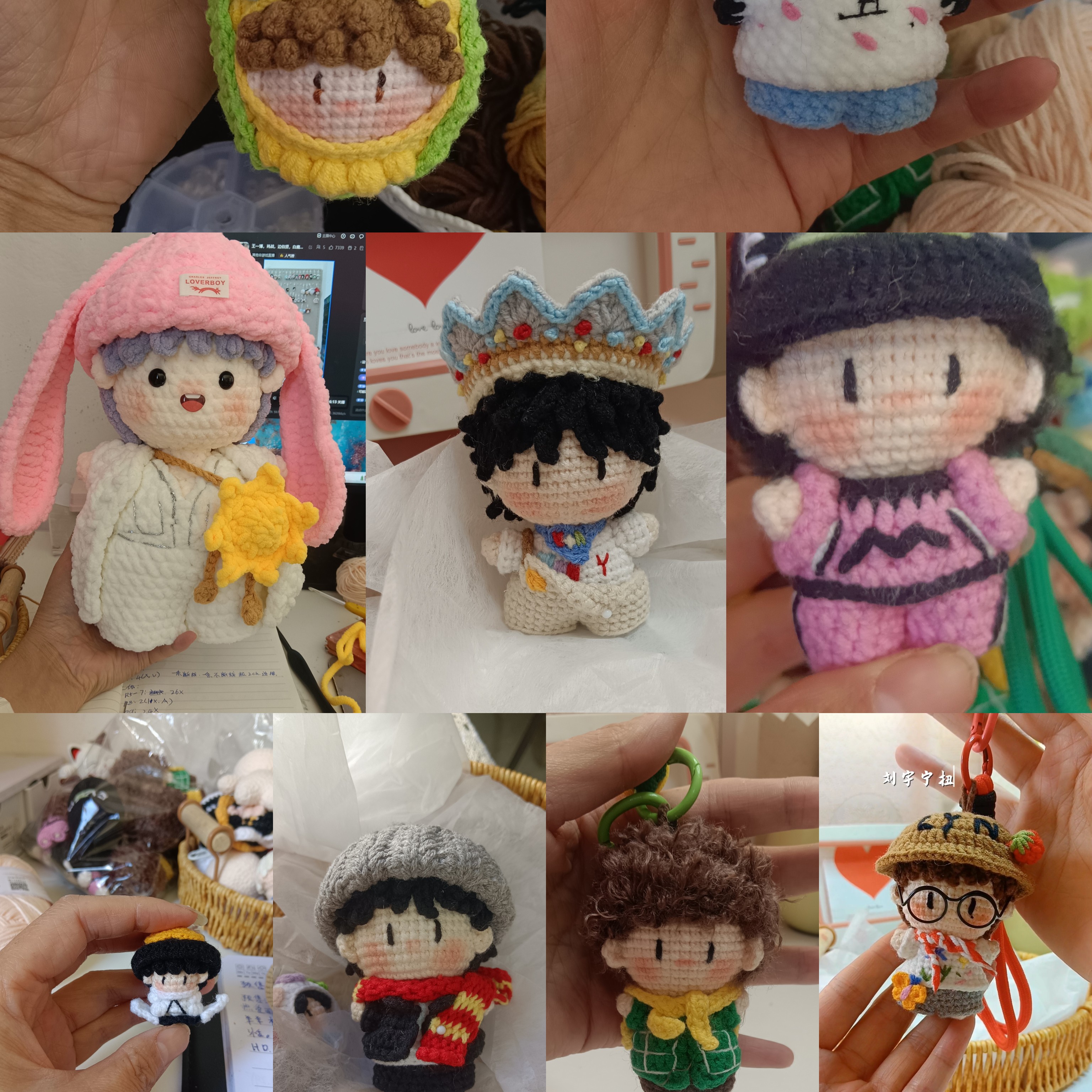 直播/成品手工编织毛线玩偶