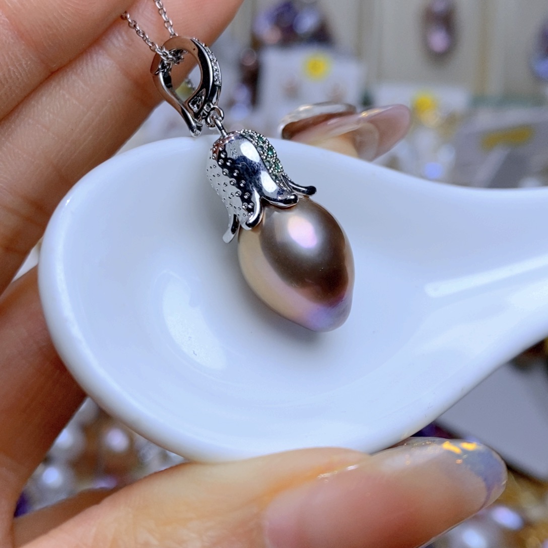 淡水珍珠吊坠合金
