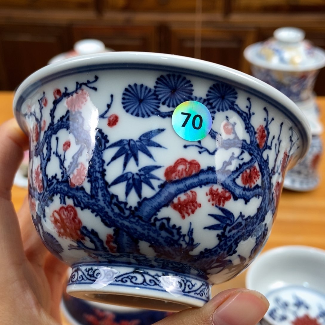 手绘现代茶具非古董
