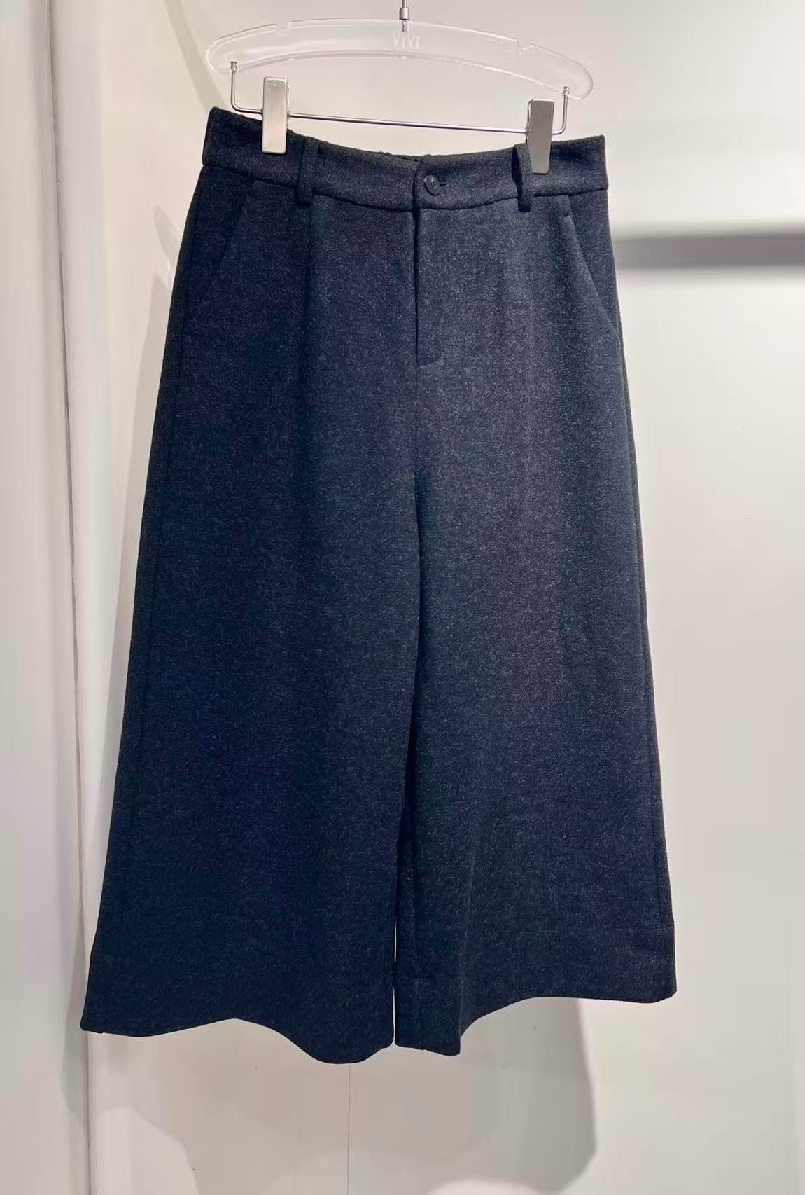 YIYI  2025秋冬新品  时尚高级感ins风八分阔腿裤