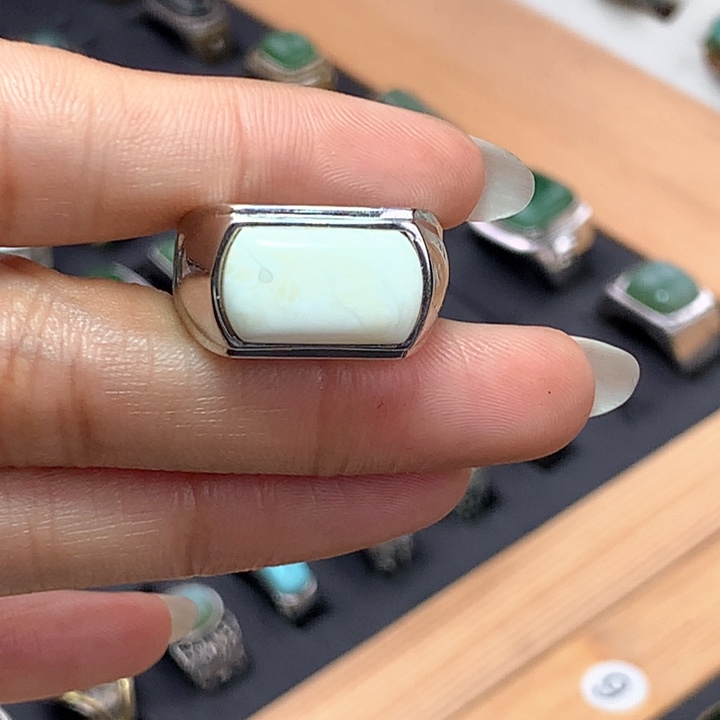 蜜蜡戒指银S925镶嵌?**?