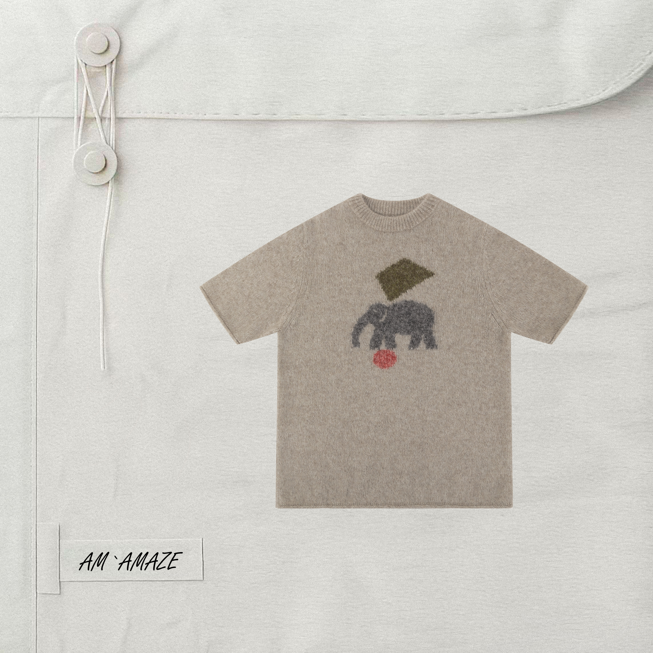 AM.AMAZE宽松型长袖厚款保暖常规款毛衣套头针织半袖休闲LF35N026