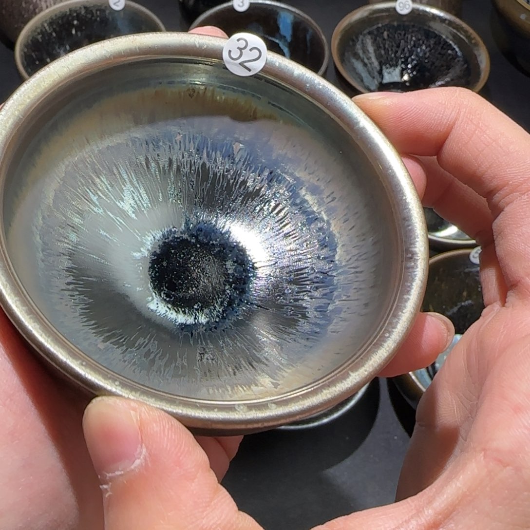 茶盏精品柴烧放漏放漏32