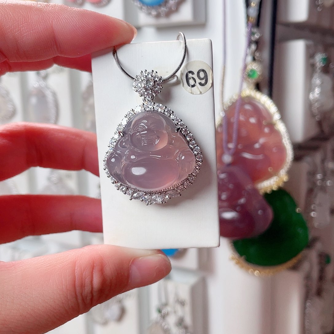 玛瑙/玉髓未镶嵌吊坠(赠链)