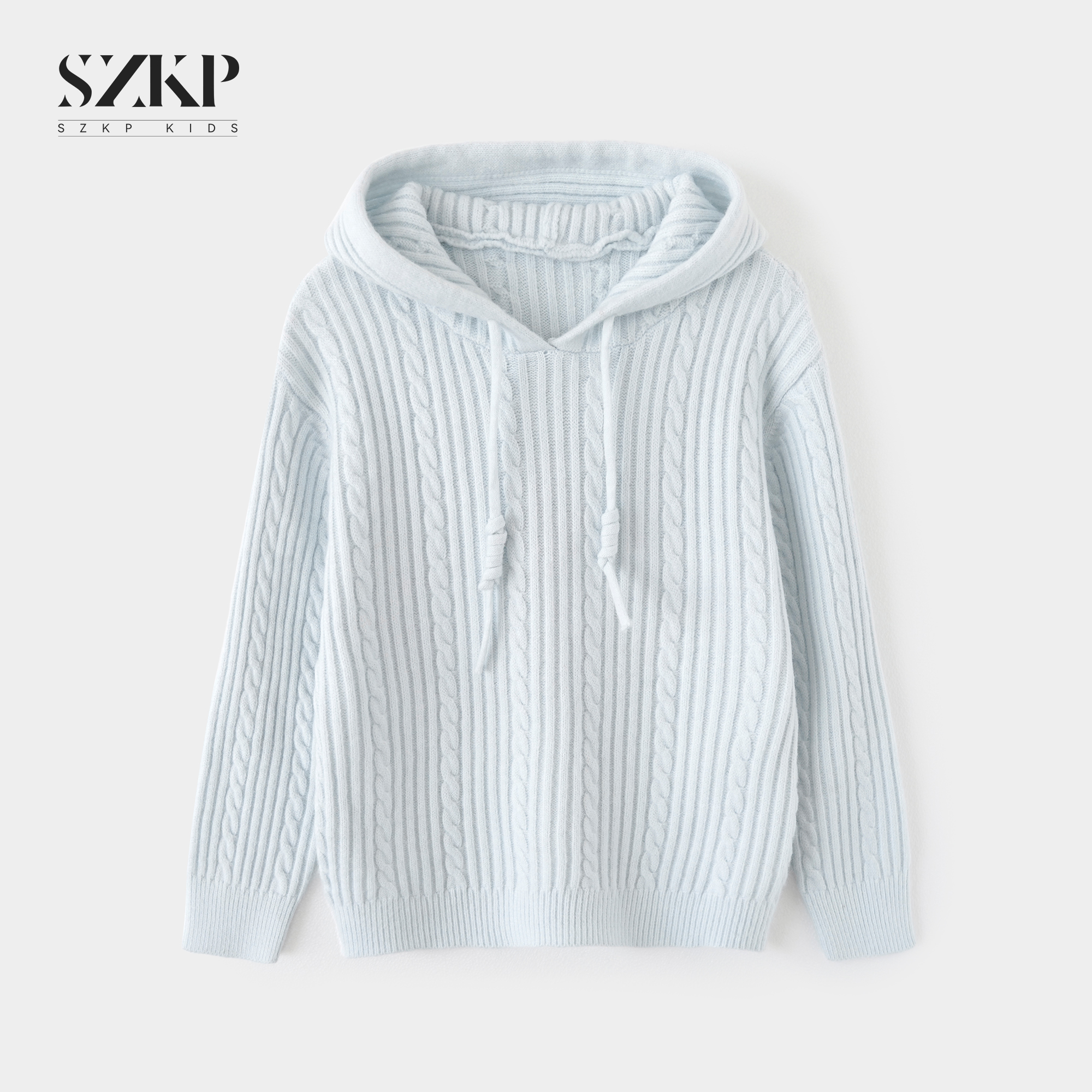 SZKP冬季新款女童连帽上衣中大童时尚洋气儿童休闲毛衣MFYD552808