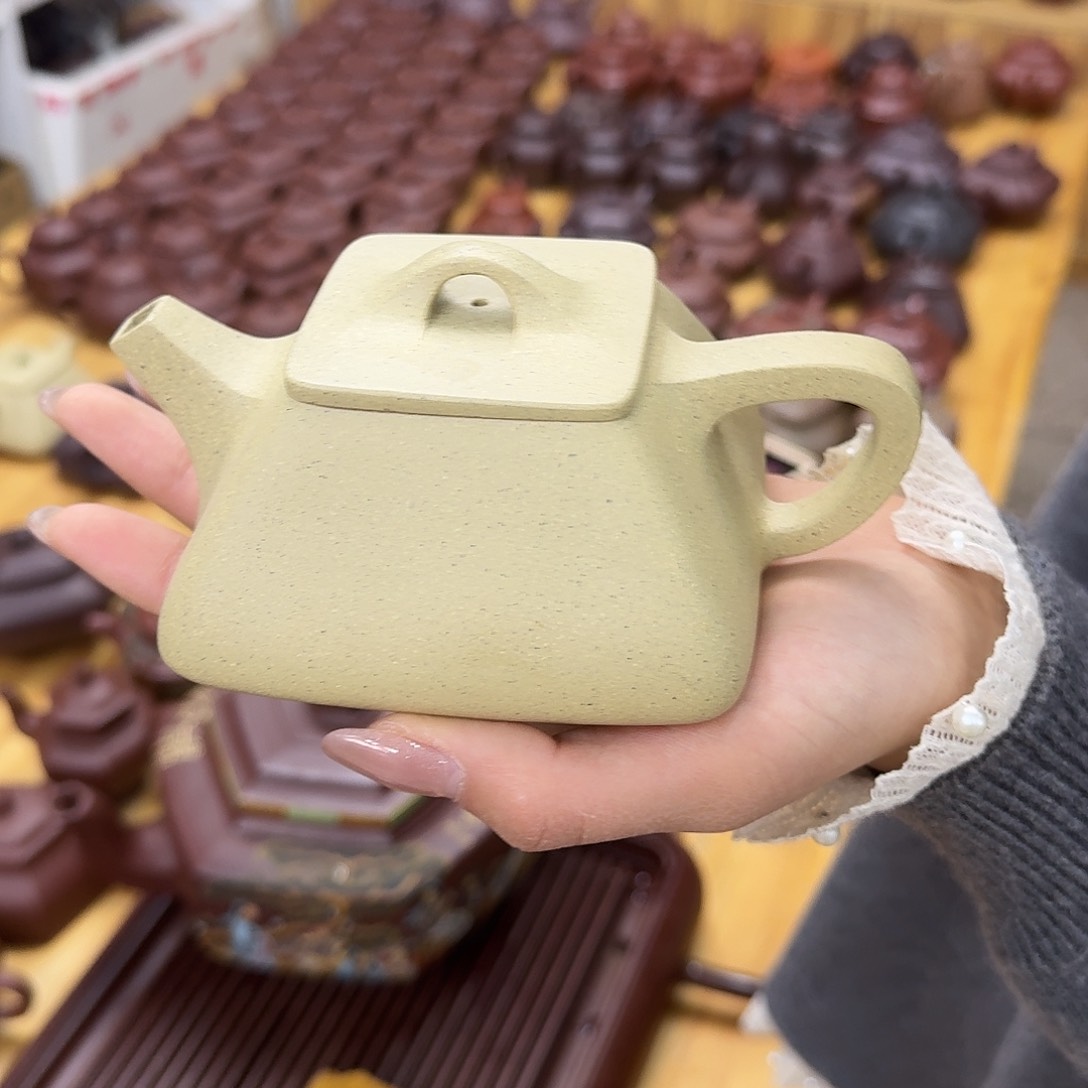 紫砂茶壶紫砂壶四方平盖石瓢270cc