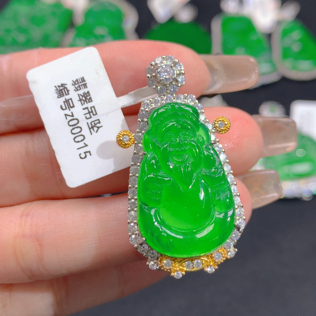 翡翠颈饰银S925镶嵌111111111111