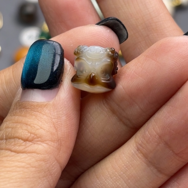 玛瑙/玉髓未镶嵌文玩配饰10mm的串