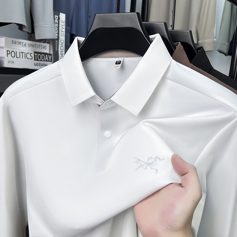 奥莱折扣鸟家款春秋长袖POLO衫休闲商务男士透气潮流无痕上衣速干