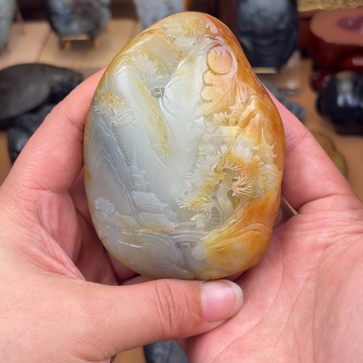 嘟***嘟和田玉未镶嵌颈饰