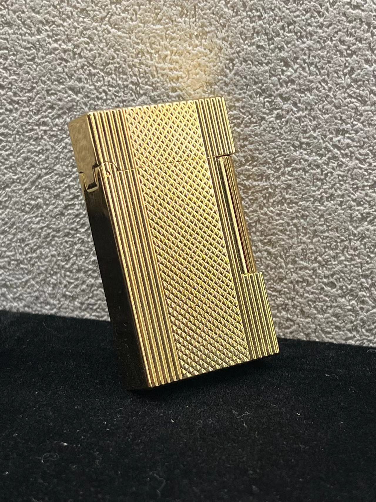新款朗声打火机双竖纹麦穗送男友生日礼物高档充气打火机纯黄铜