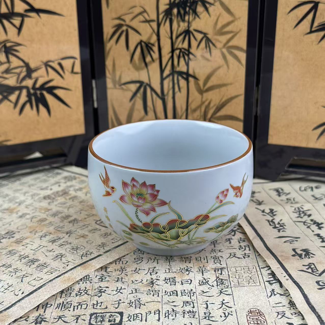 汝窑荷花单杯@zh2248