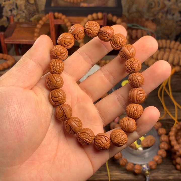 桃核吊坠15野生满天星 弹力绳