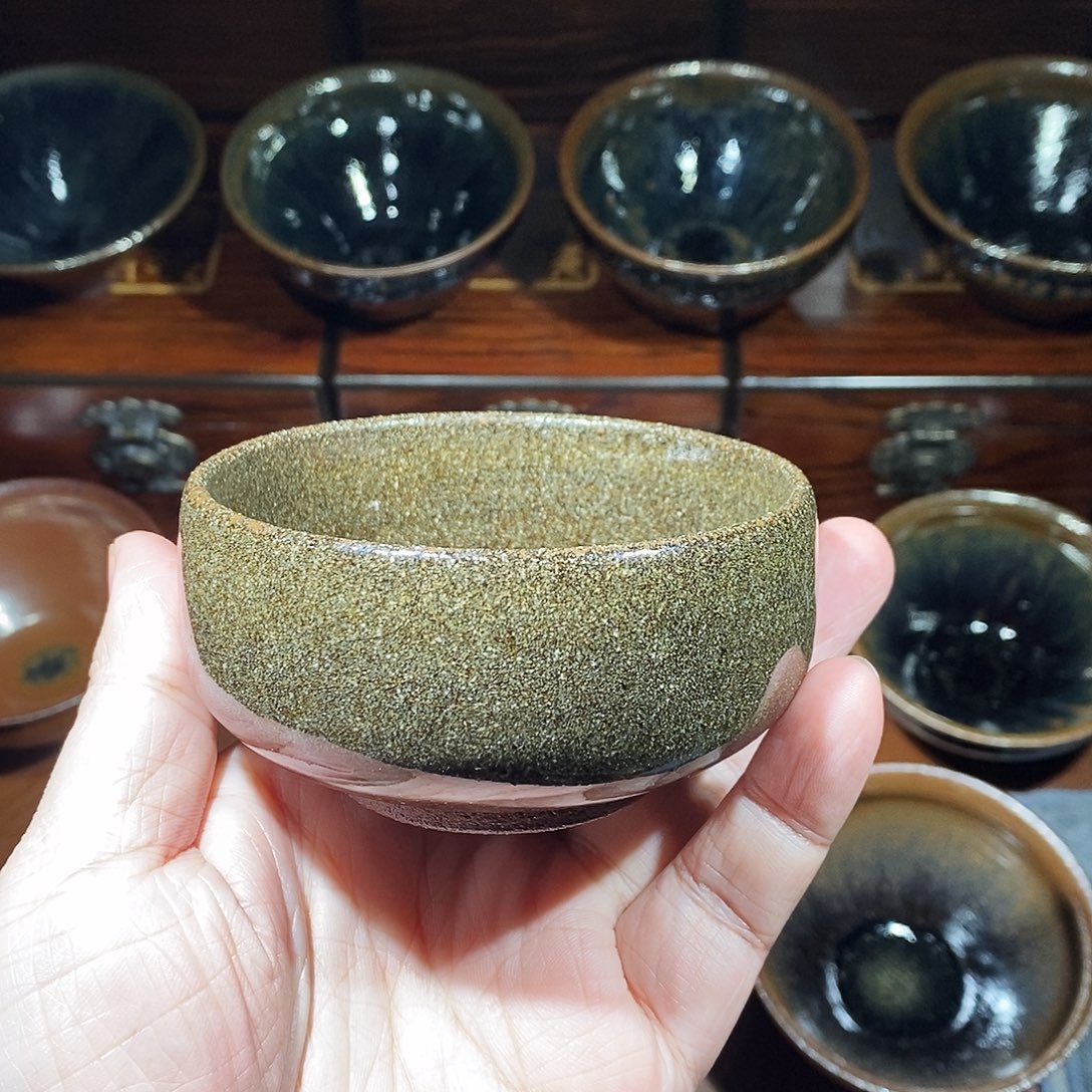 1***4茶盏通天龙窑柴烧古匣钵玉子建盏