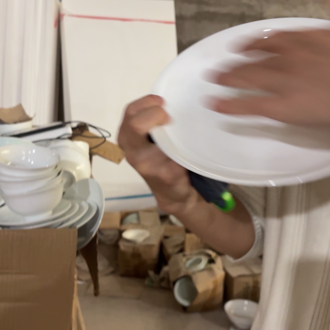 陶瓷12英寸高白泥鱼盘➕10英寸白深盘微瑕