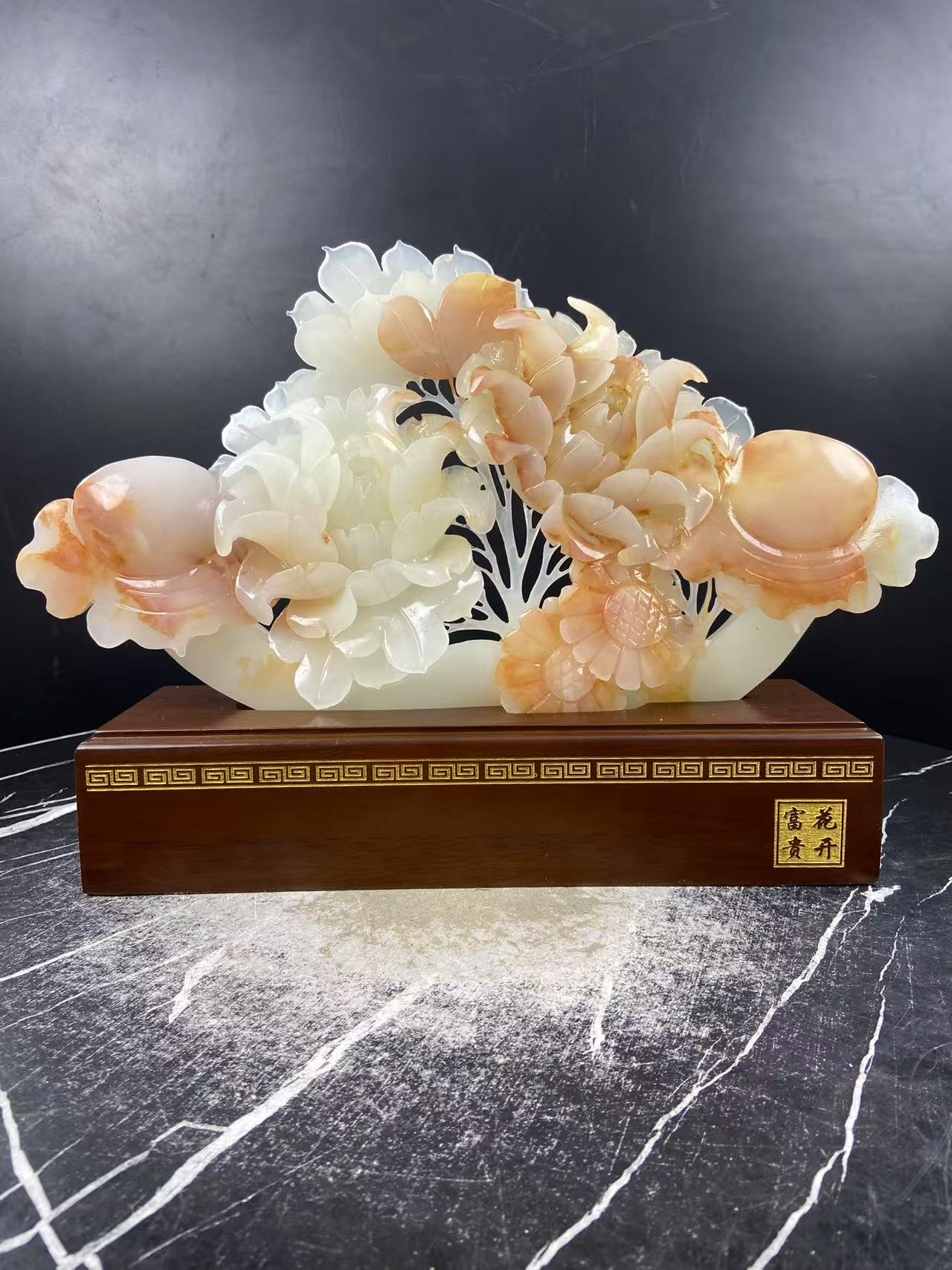 手工雕刻【长44，高31，宽11】家居摆件，开业乔迁礼品