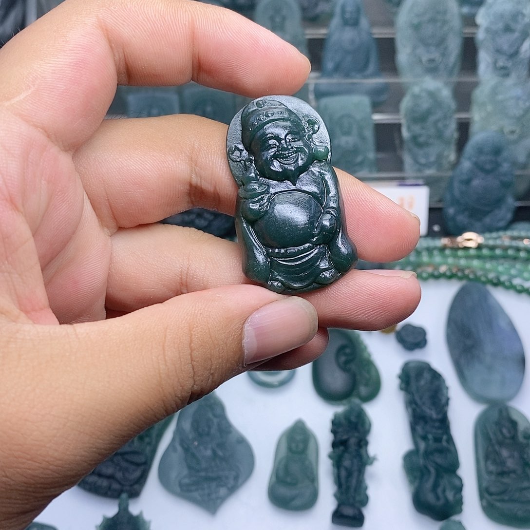 未镶嵌定制翡翠财神