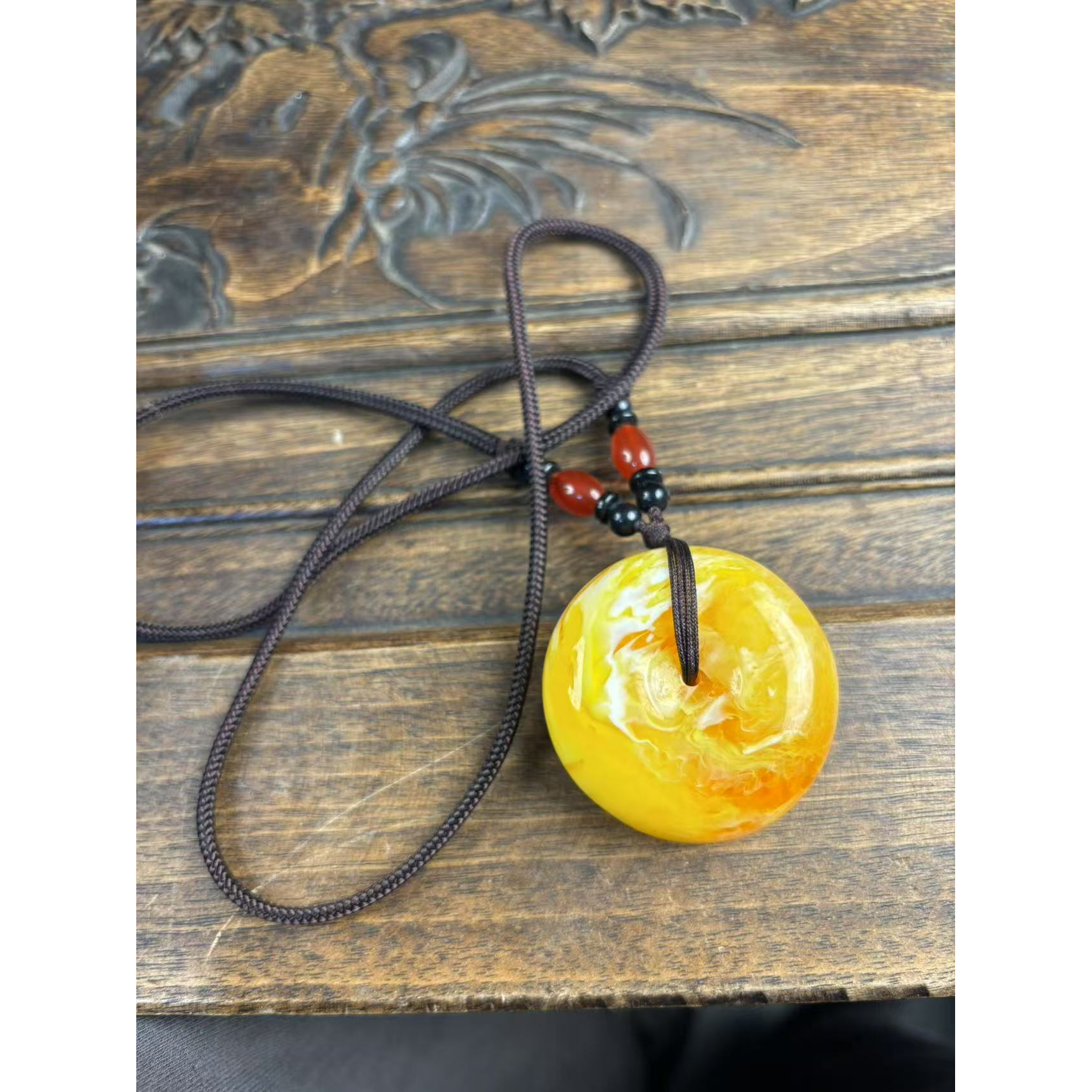 蜜蜡平安扣吊坠一个{小七甄选}