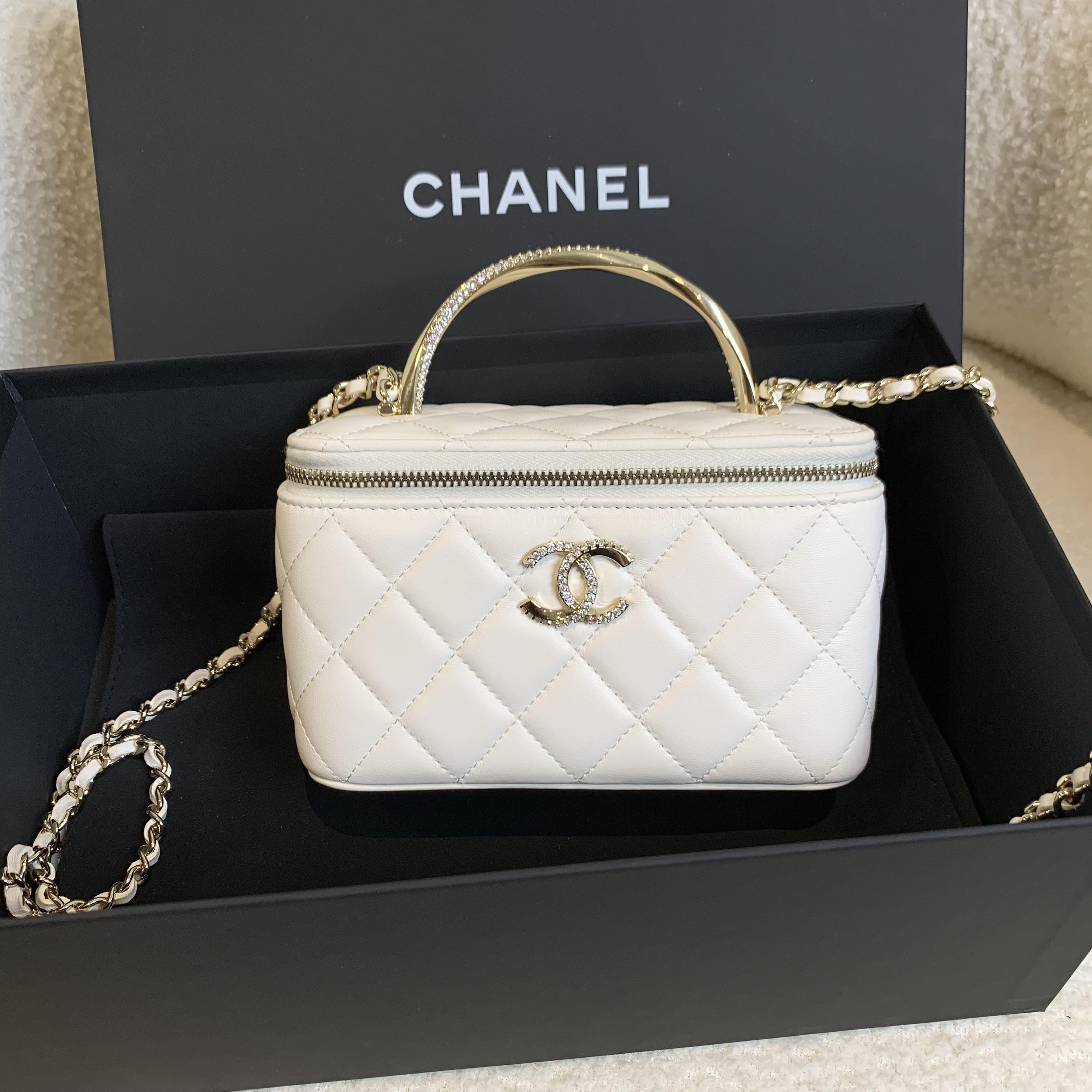 99新 Chanel/香奈儿 壹臻/24k白金水钻手柄长盒子 63823977 