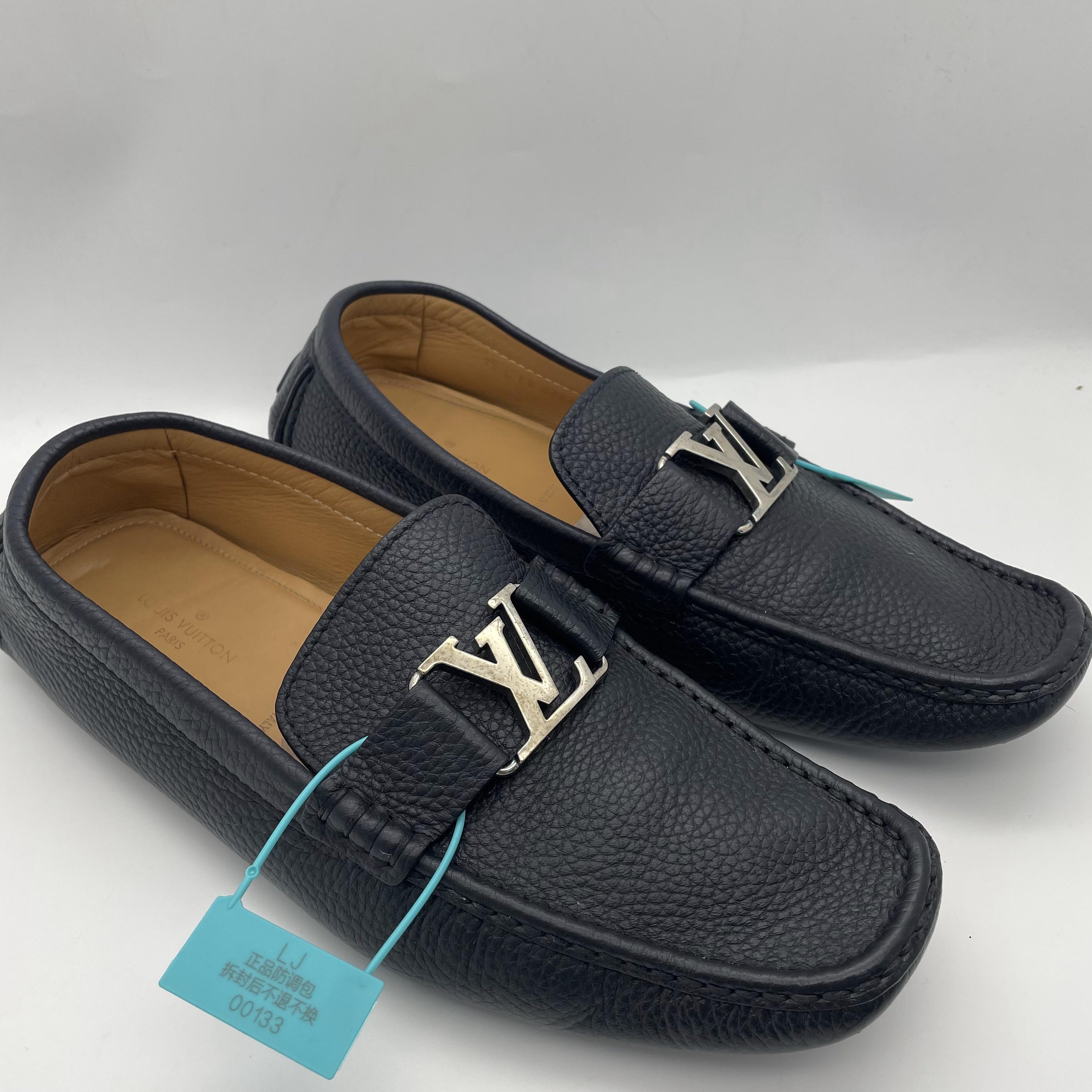 95新 LouisVuitton/路易威登 /43.5码 二手男士 藏蓝色舒适豆豆鞋