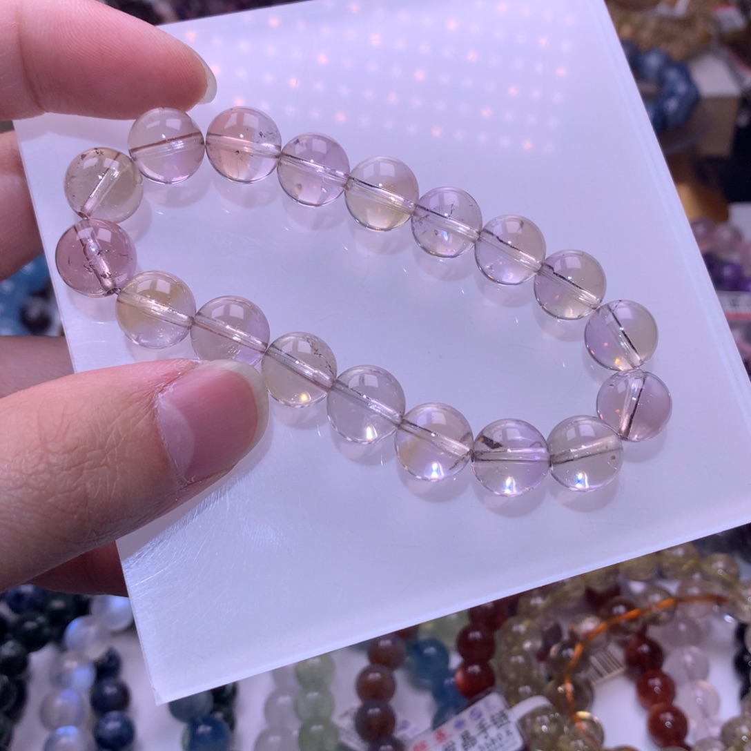 水晶手链未镶嵌11mm紫黄晶