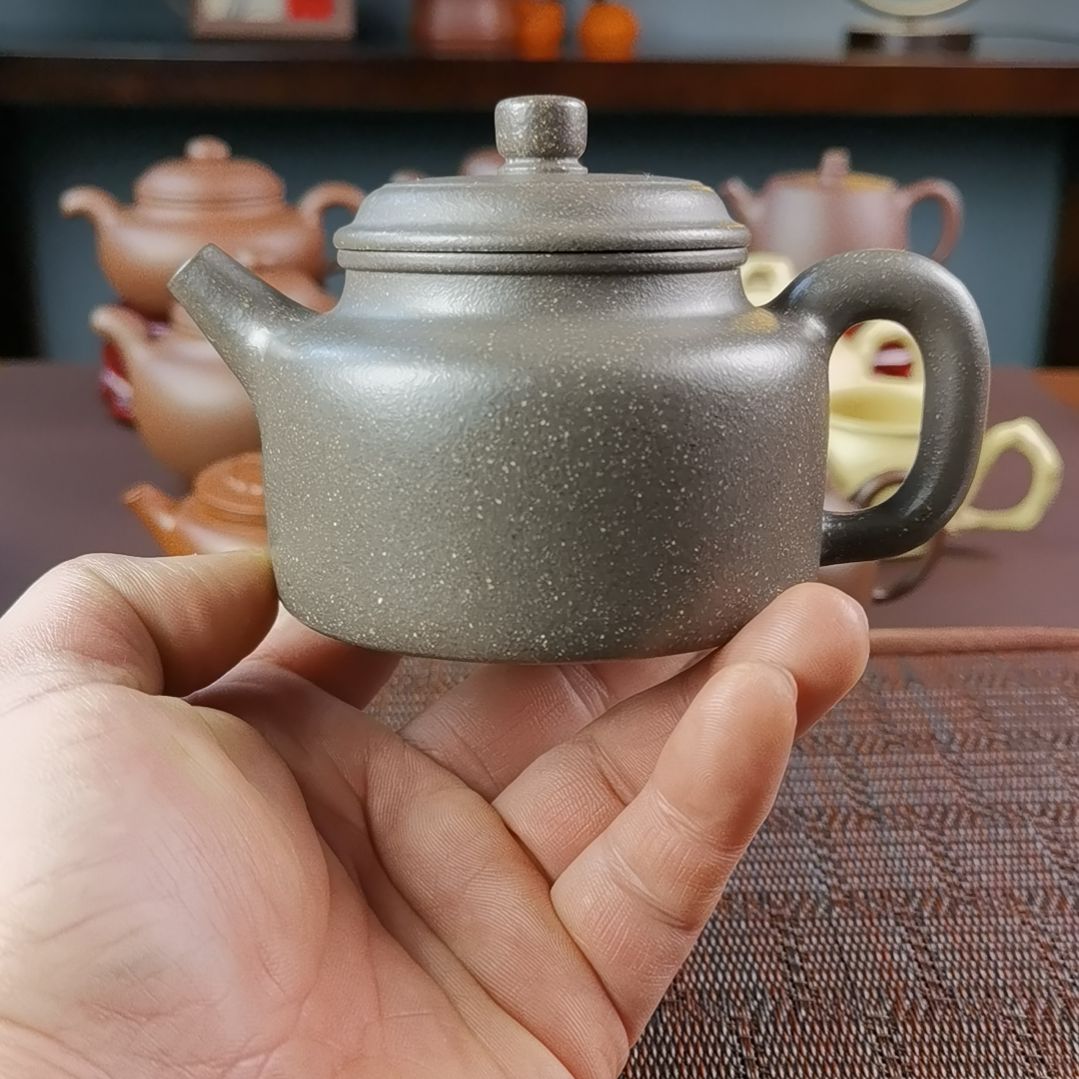 紫砂茶壶梨皮天青德钟250CC国工