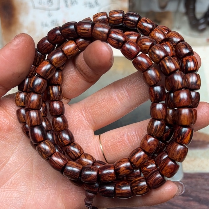 藤类海南红降花梨公08-108直切黑金底天花板