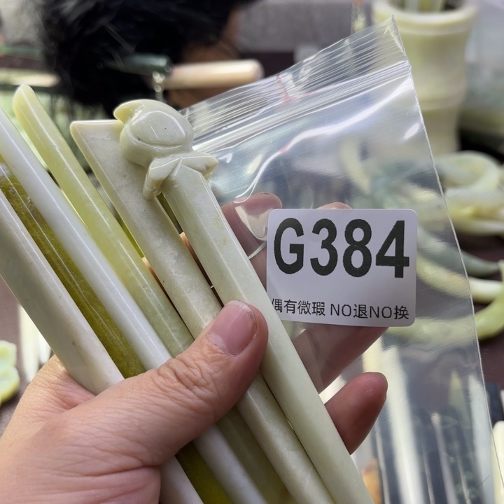 蛇纹石玉发饰合金?***?