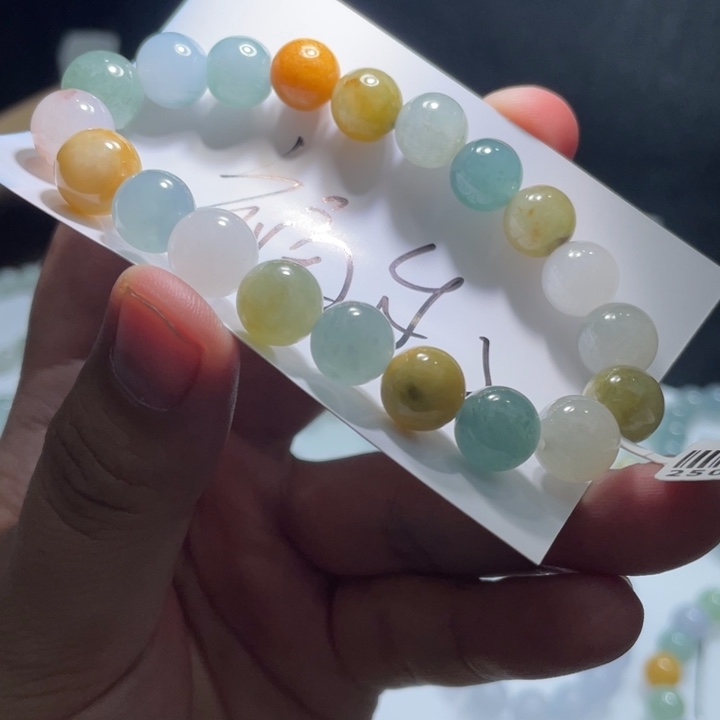 定制翡翠未镶嵌翡翠福利手串卡10