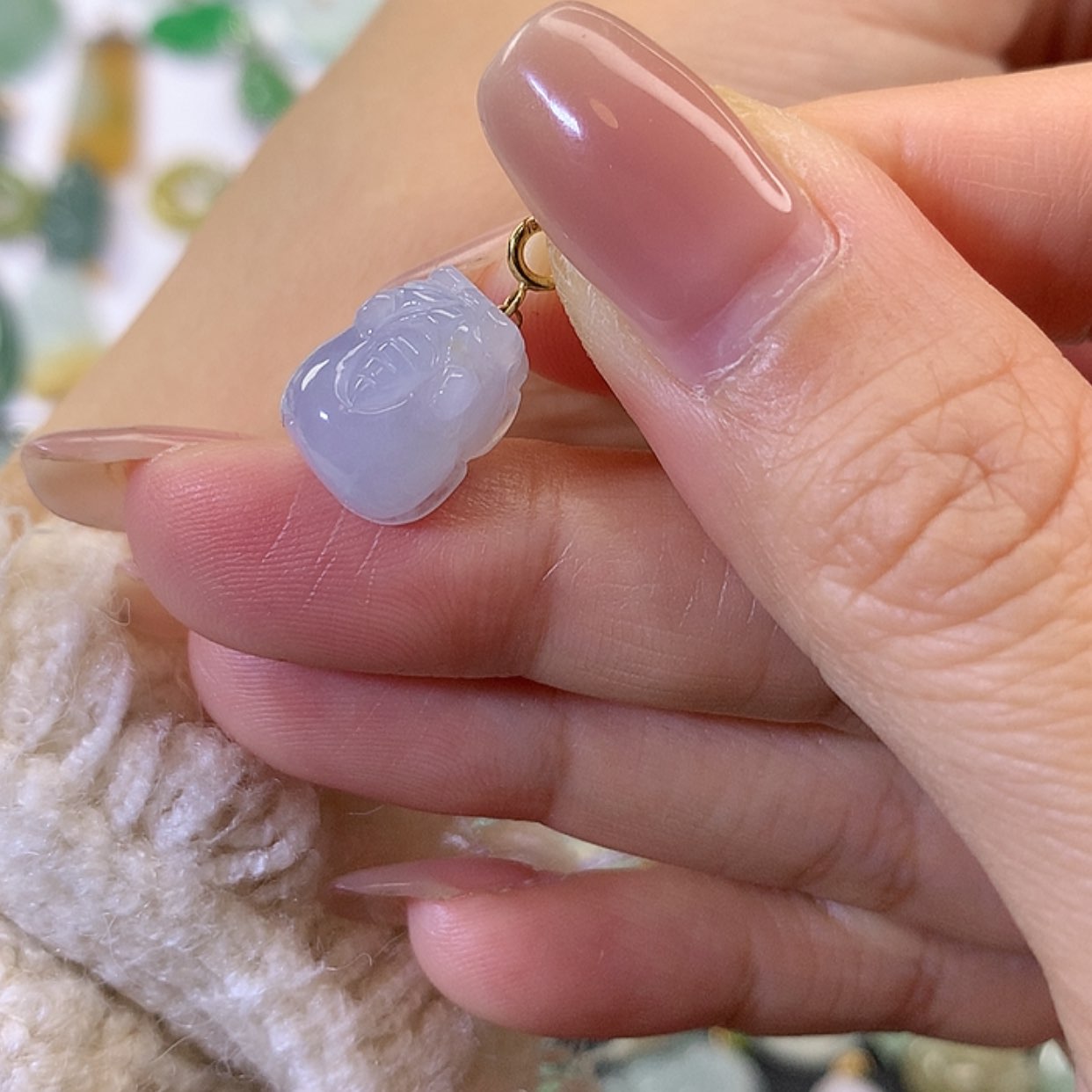 【闪购商品】翡翠吊坠(不含链)18K金镶嵌