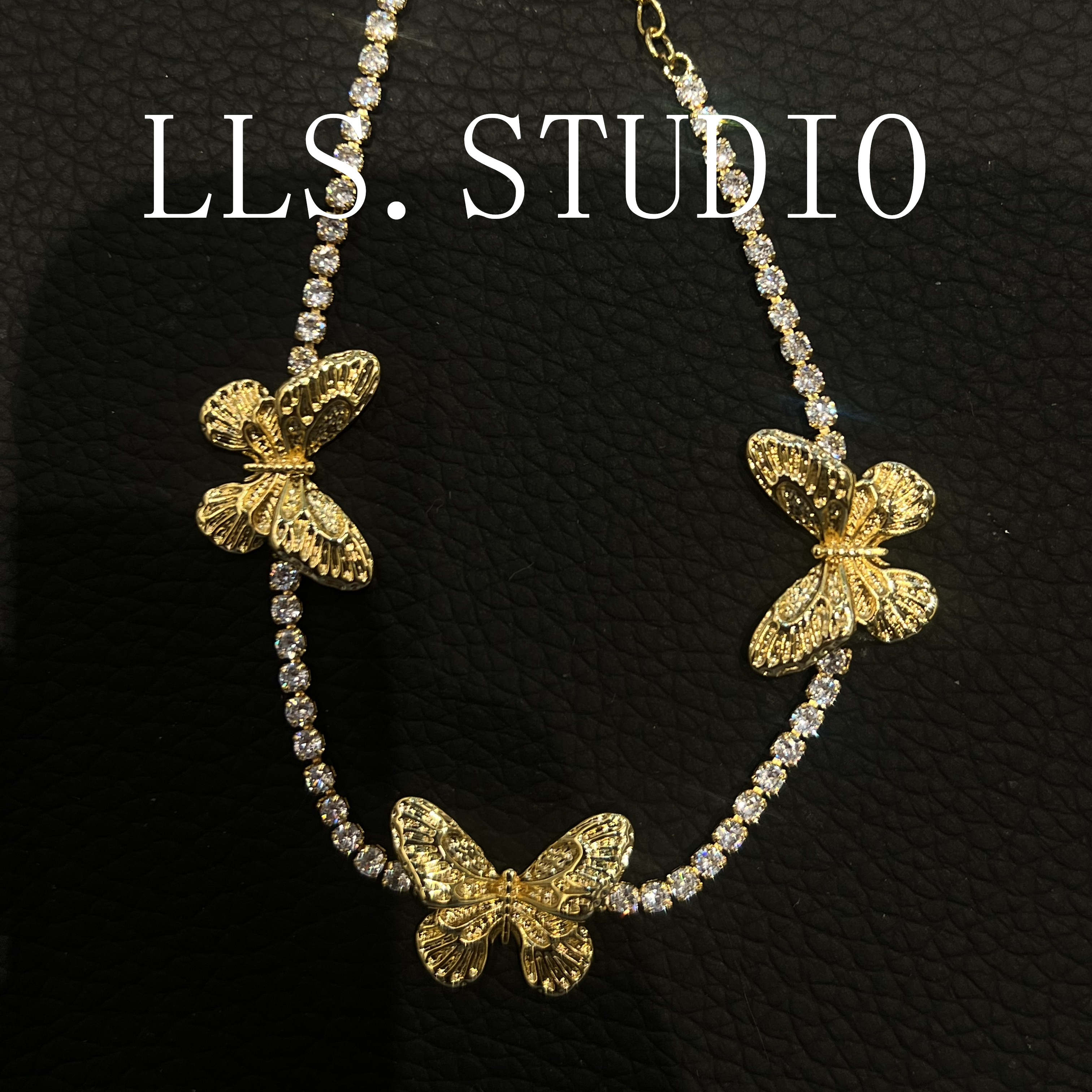 蝴蝶锆石手链 金蝴蝶 7142