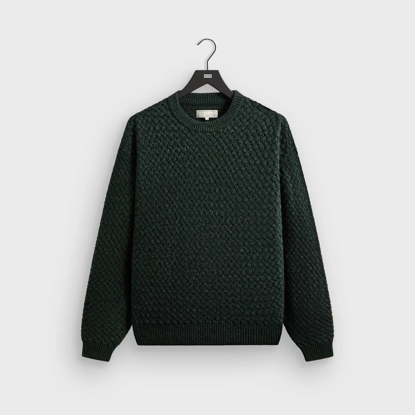 正品Kith&Kin雪尼尔编织圆领毛衣Basketweave Chenille Lewis