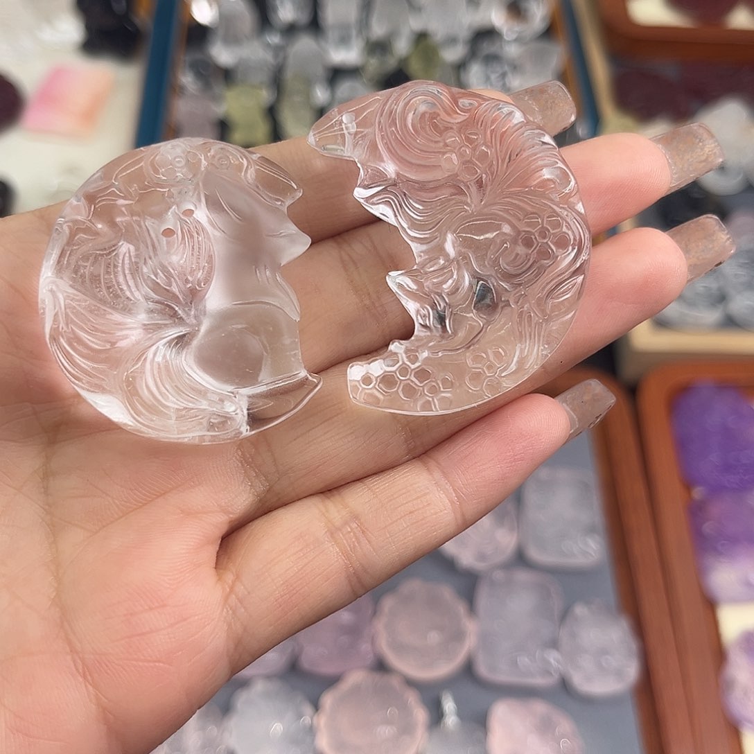 水晶珠宝半成品未镶嵌孤**狼11