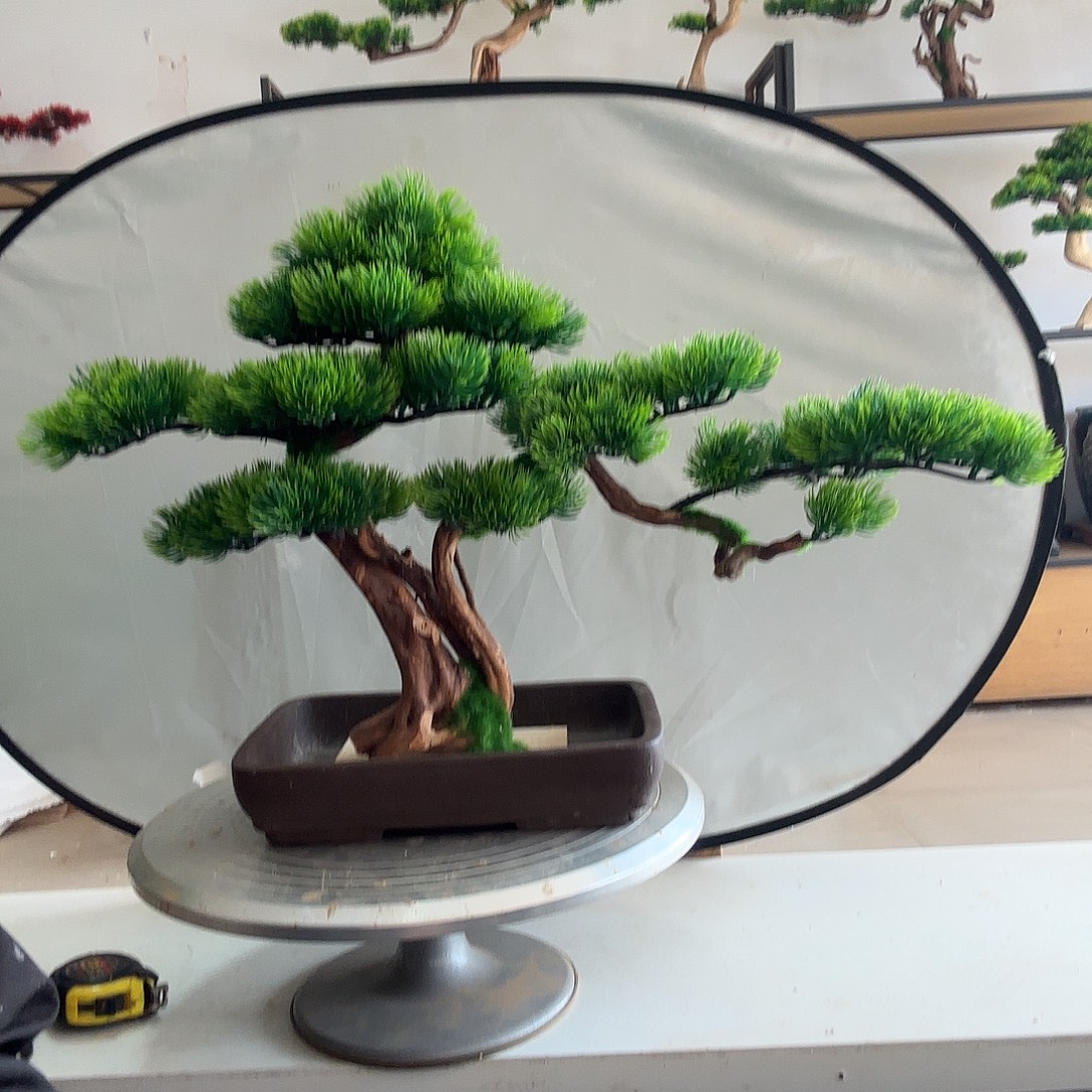 @***@仿真迎客松盆景摆件