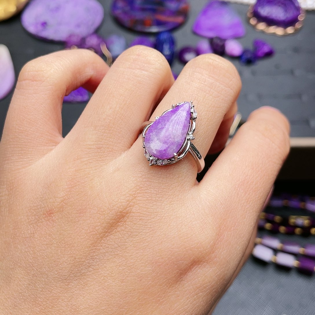 苏纪石（舒俱来）戒指银S925镶嵌