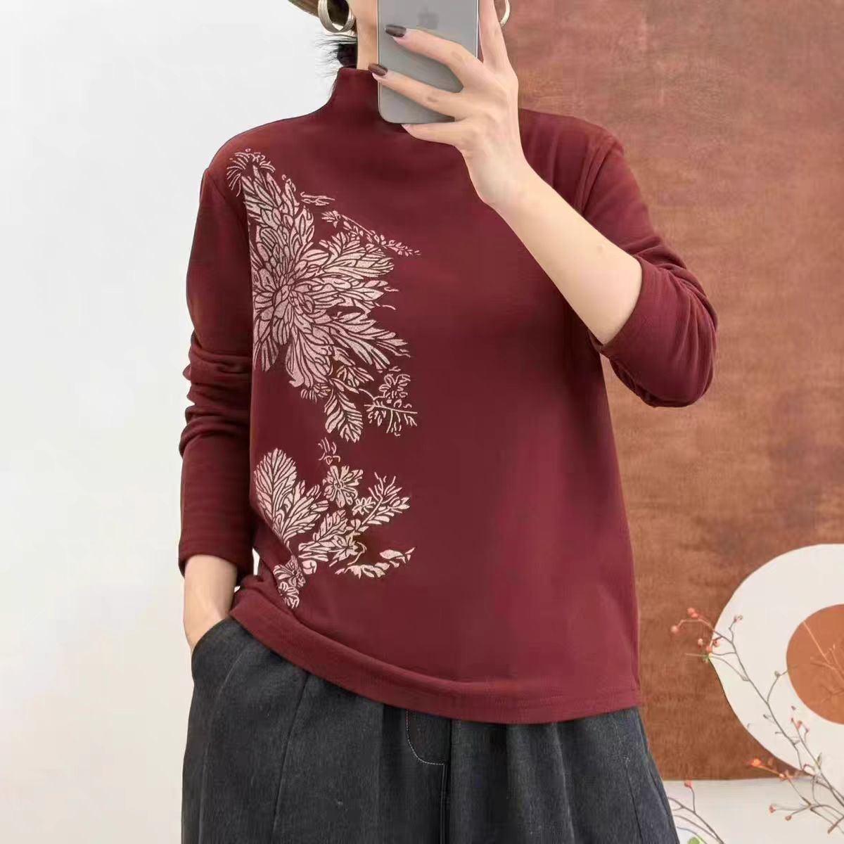 013德绒高领打底衫T恤 四色 均码90-160斤