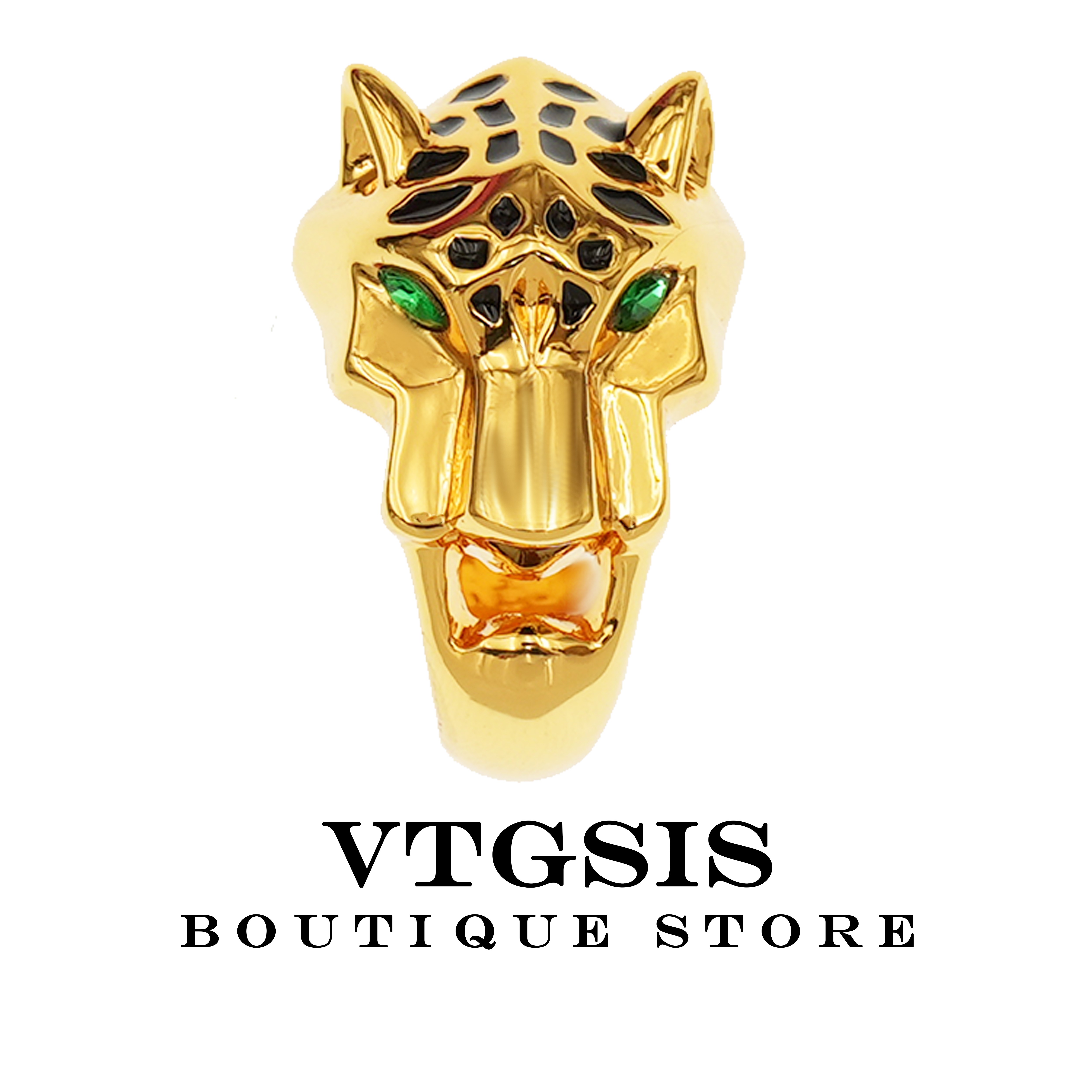 合金戒指 1368 豹猫戒指百搭复古小众个性