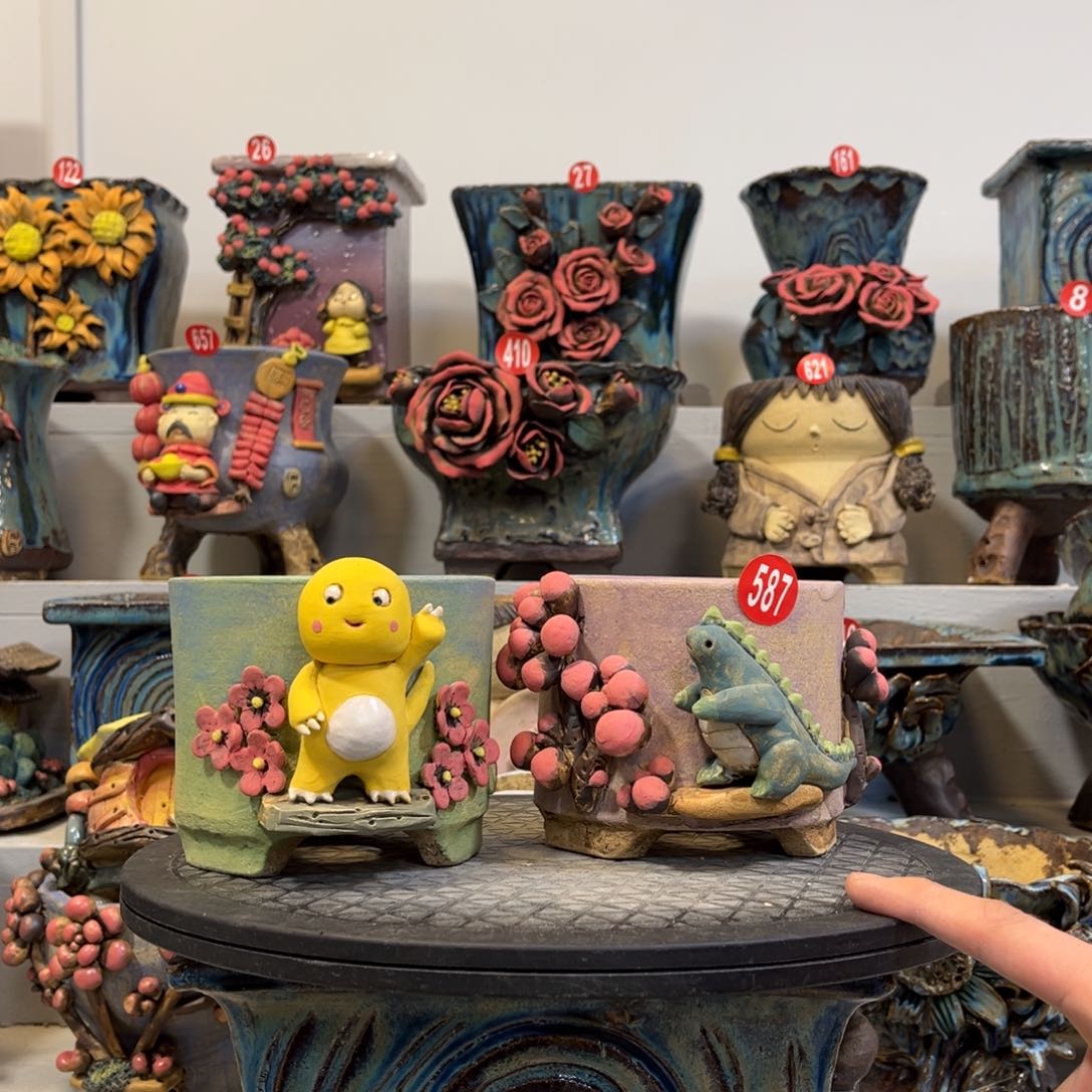 陶瓷福利587号陶然花盆