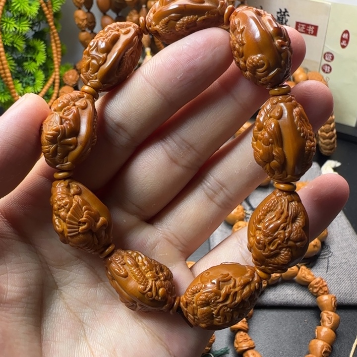 橄榄核手串/手链龙财