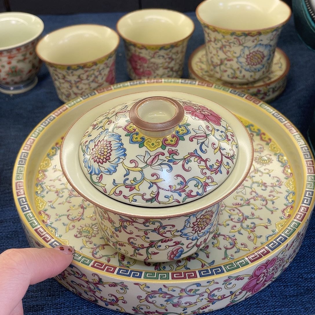 陶景德陶瓷盖碗茶具