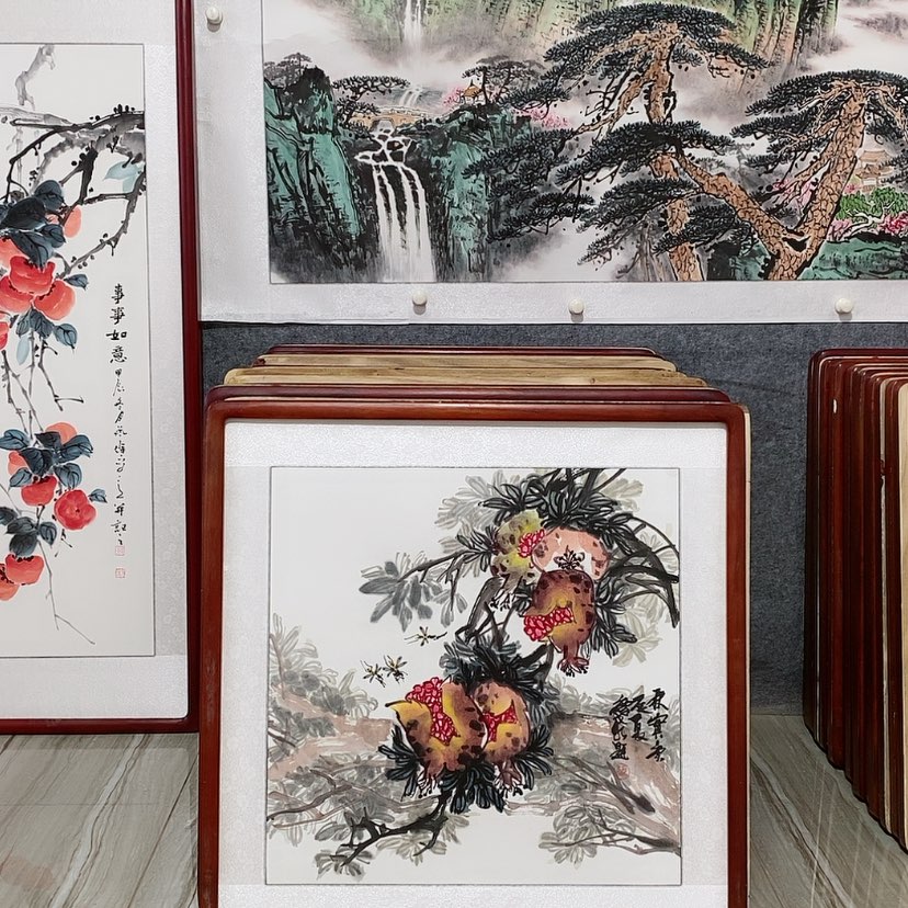 【闪购商品】国画书画作品带框65×65厘米