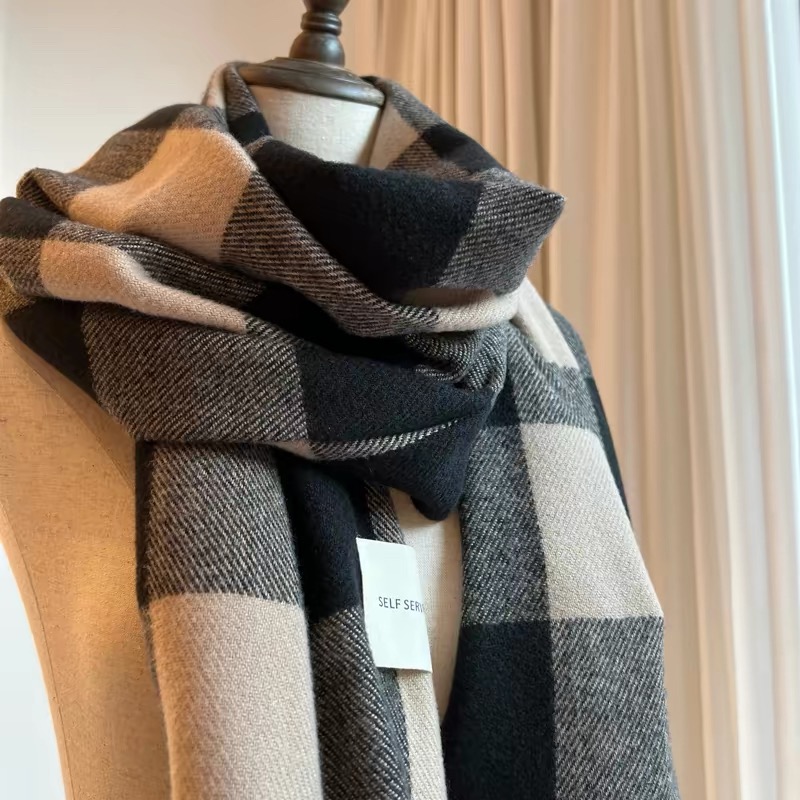 2025秋冬新款格子围巾男女冬保暖格纹披肩围脖