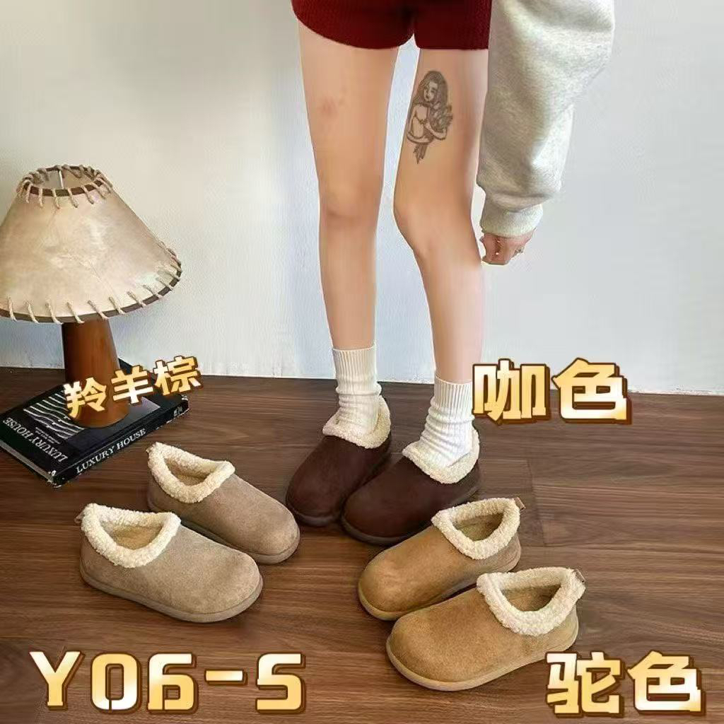 Y06-5冬季保暖耐磨加厚防滑小土豆雪地靴女外穿百搭棉鞋一脚蹬