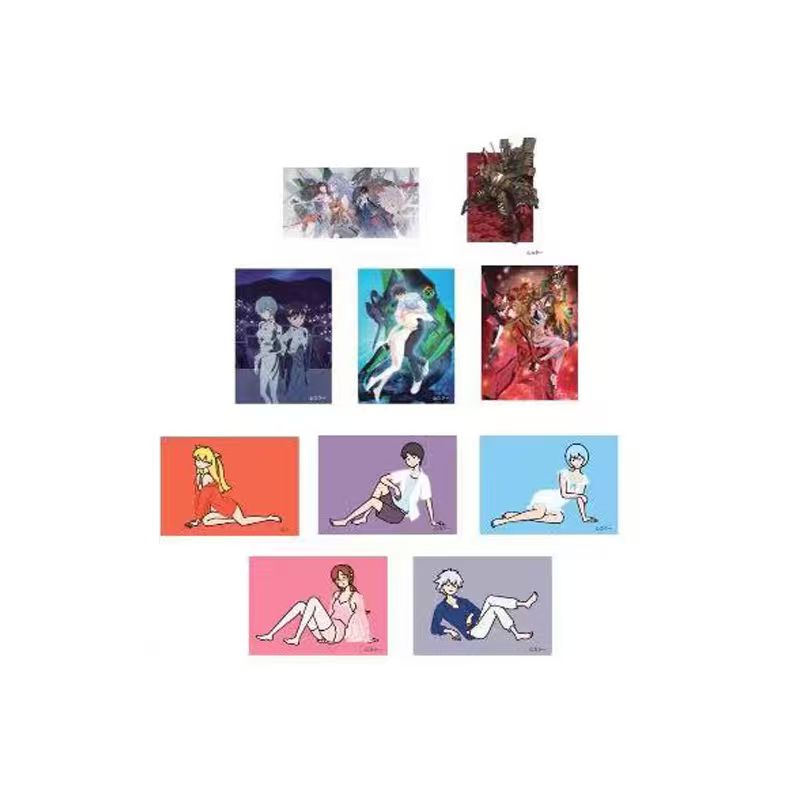 【EVA  正版日谷】新世纪福音战士插画展画布盲盒AB款混-小夜