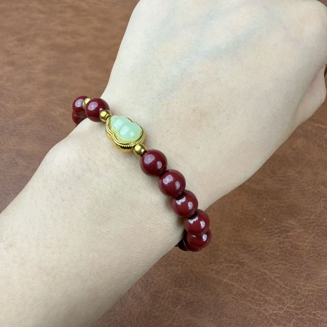 含辰砂工艺品AD314-朱砂女款单圈精品手串（运费险）314